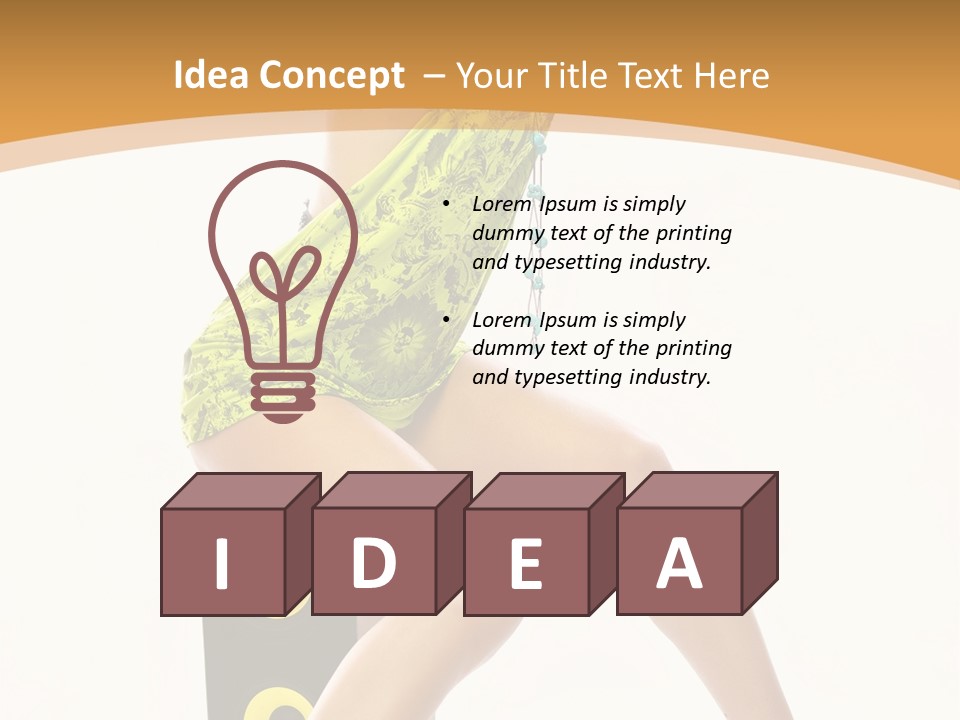 Sexual Green Sits PowerPoint Template