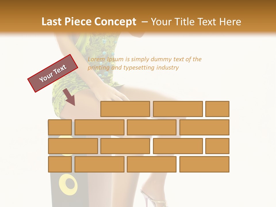Young Face Green PowerPoint Template