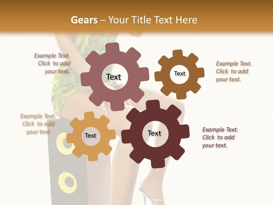 Young Face Green PowerPoint Template