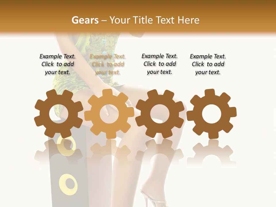 Young Face Green PowerPoint Template
