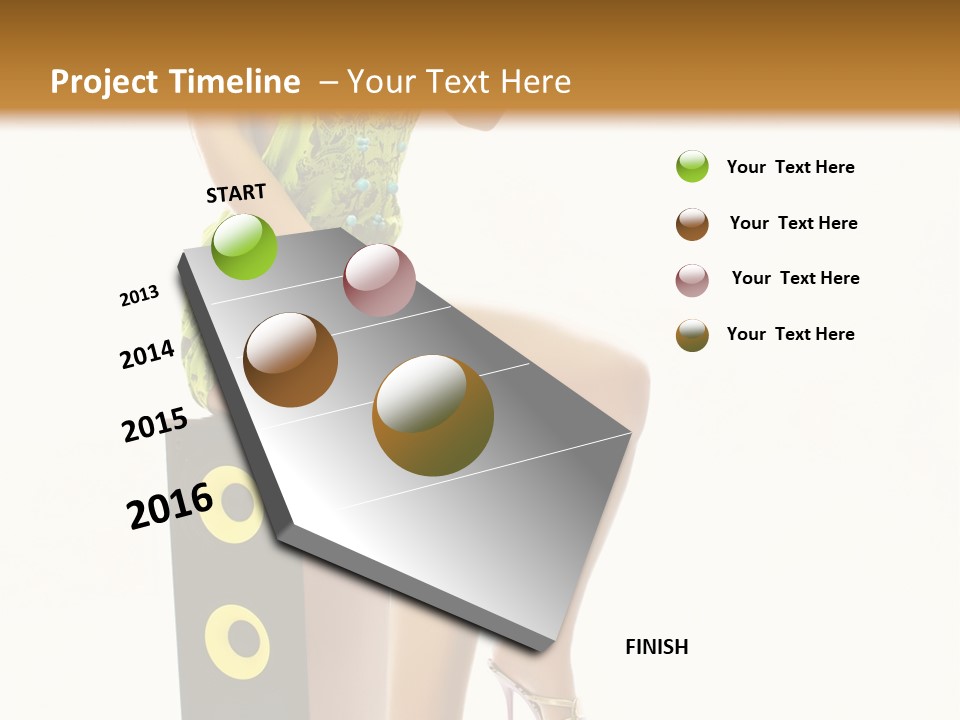Young Face Green PowerPoint Template