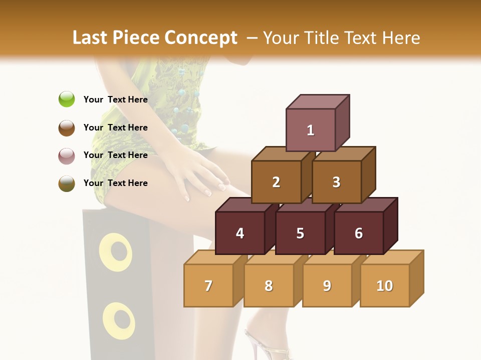 Young Face Green PowerPoint Template