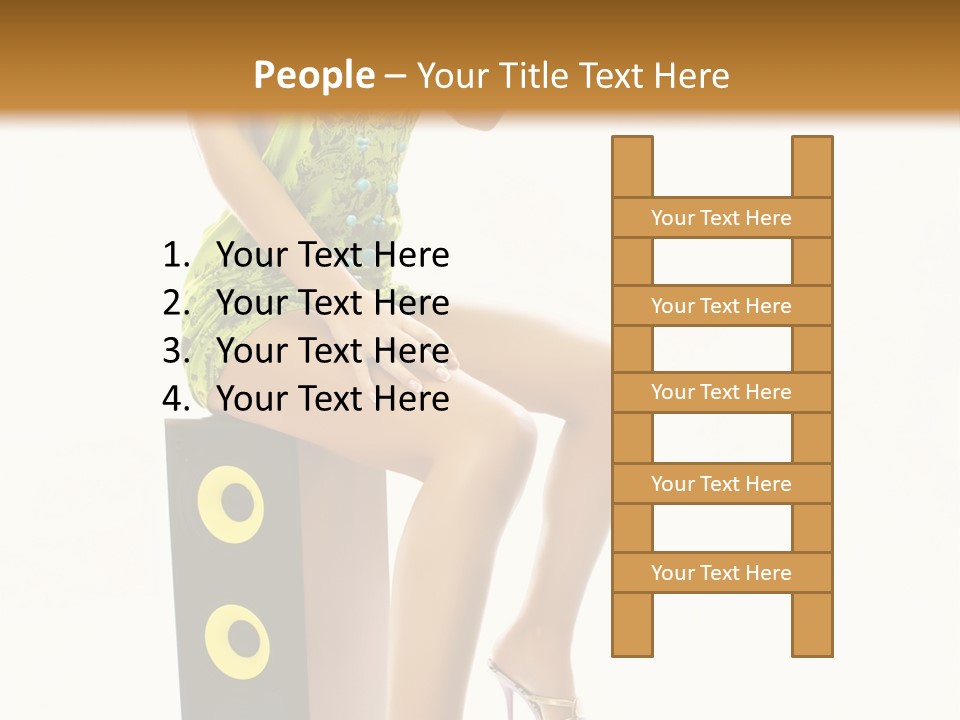 Young Face Green PowerPoint Template