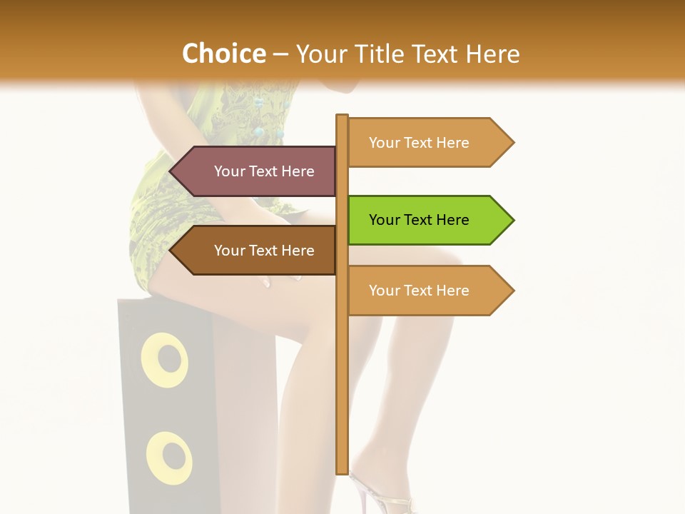 Young Face Green PowerPoint Template