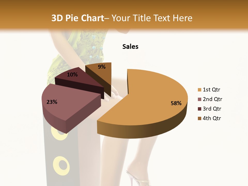 Young Face Green PowerPoint Template