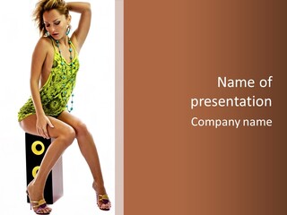 Young Model Girl PowerPoint Template