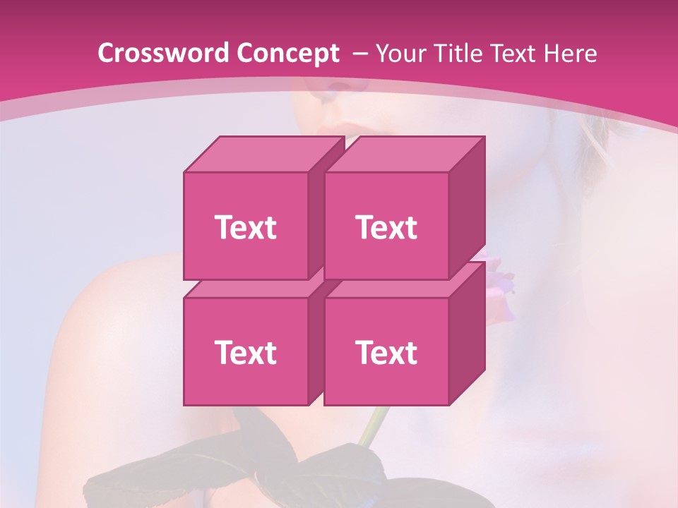 Caucasian Blond Blur PowerPoint Template