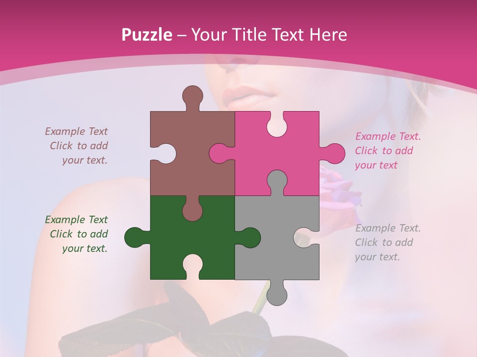 Caucasian Blond Blur PowerPoint Template