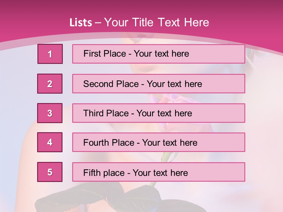 Caucasian Blond Blur PowerPoint Template