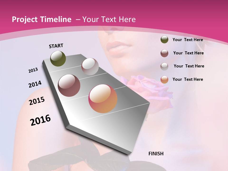 Caucasian Blond Blur PowerPoint Template