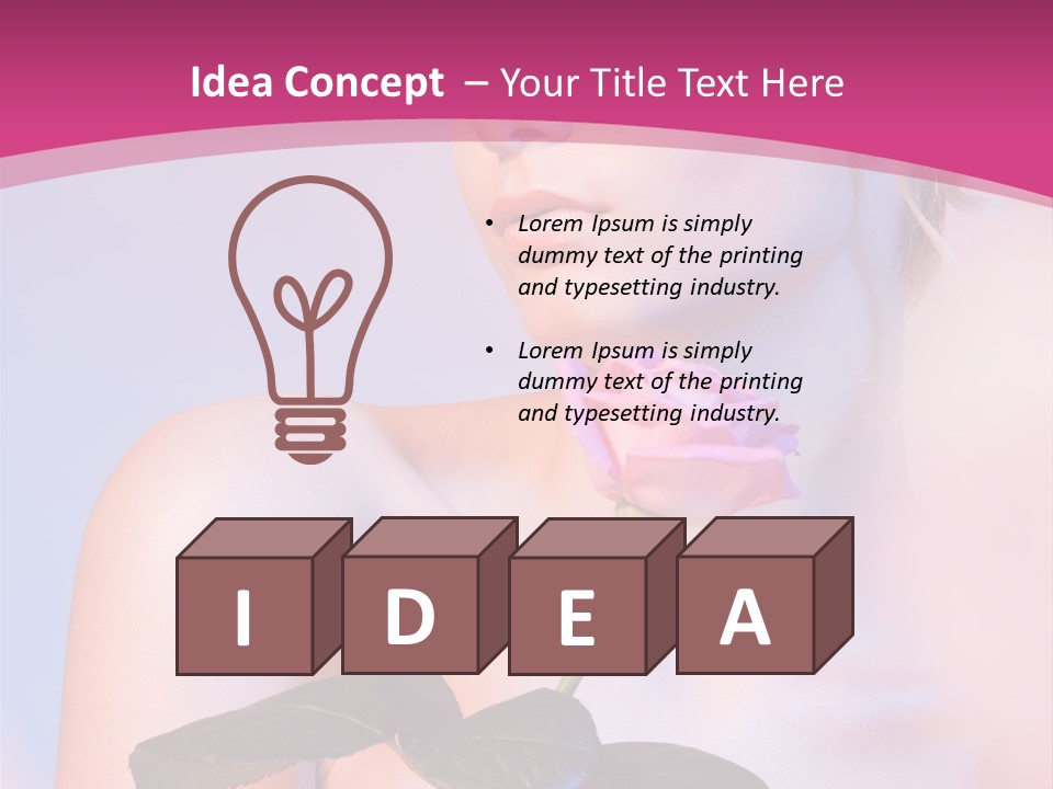 Caucasian Blond Blur PowerPoint Template