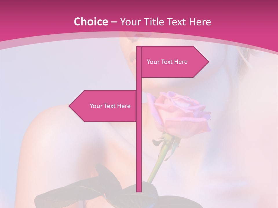 Caucasian Blond Blur PowerPoint Template