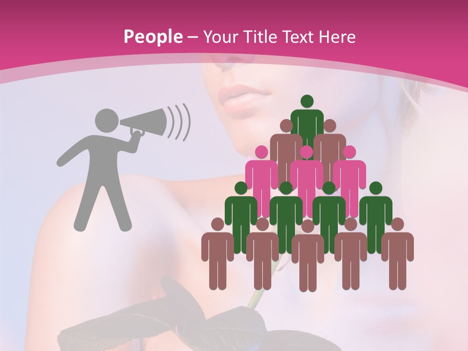 Caucasian Blond Blur PowerPoint Template