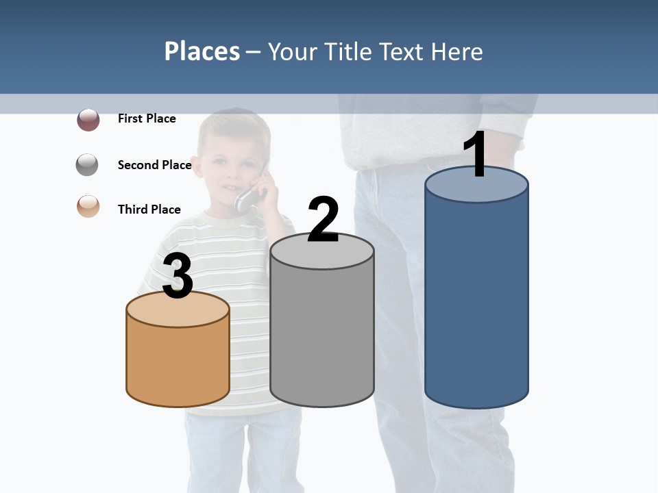 Casual Boy Bald PowerPoint Template