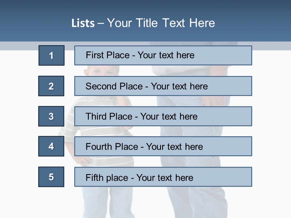 Casual Boy Bald PowerPoint Template