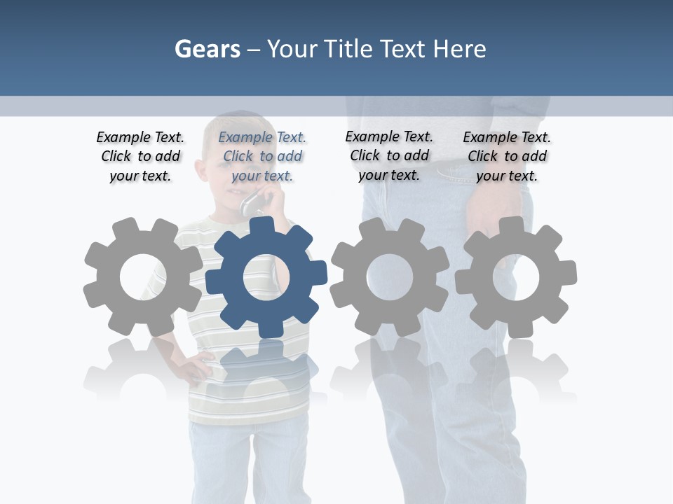 Casual Boy Bald PowerPoint Template