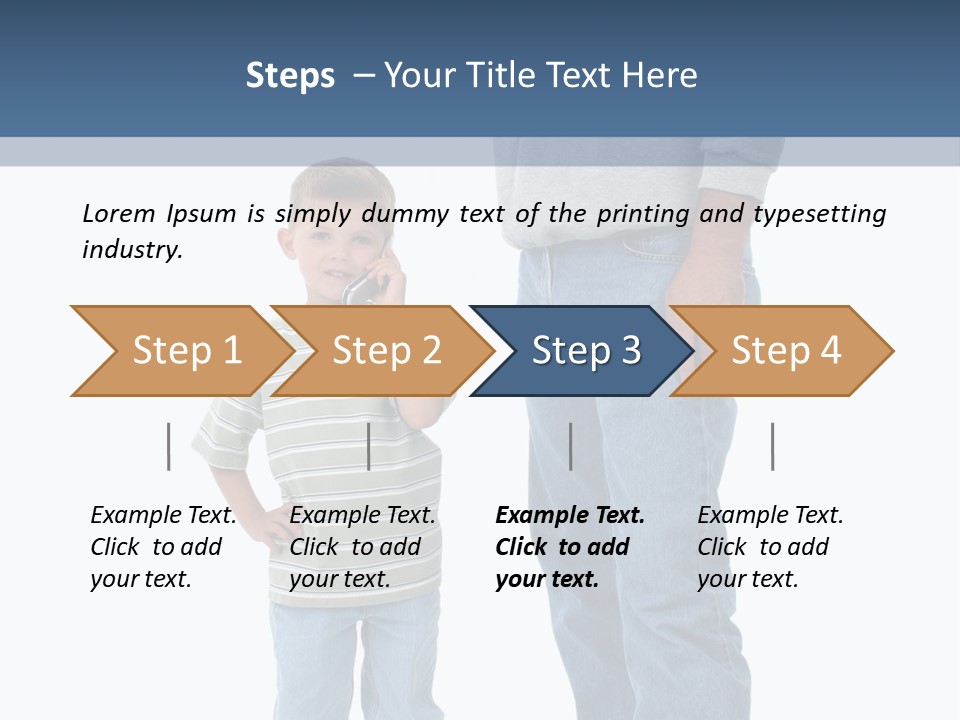 Casual Boy Bald PowerPoint Template