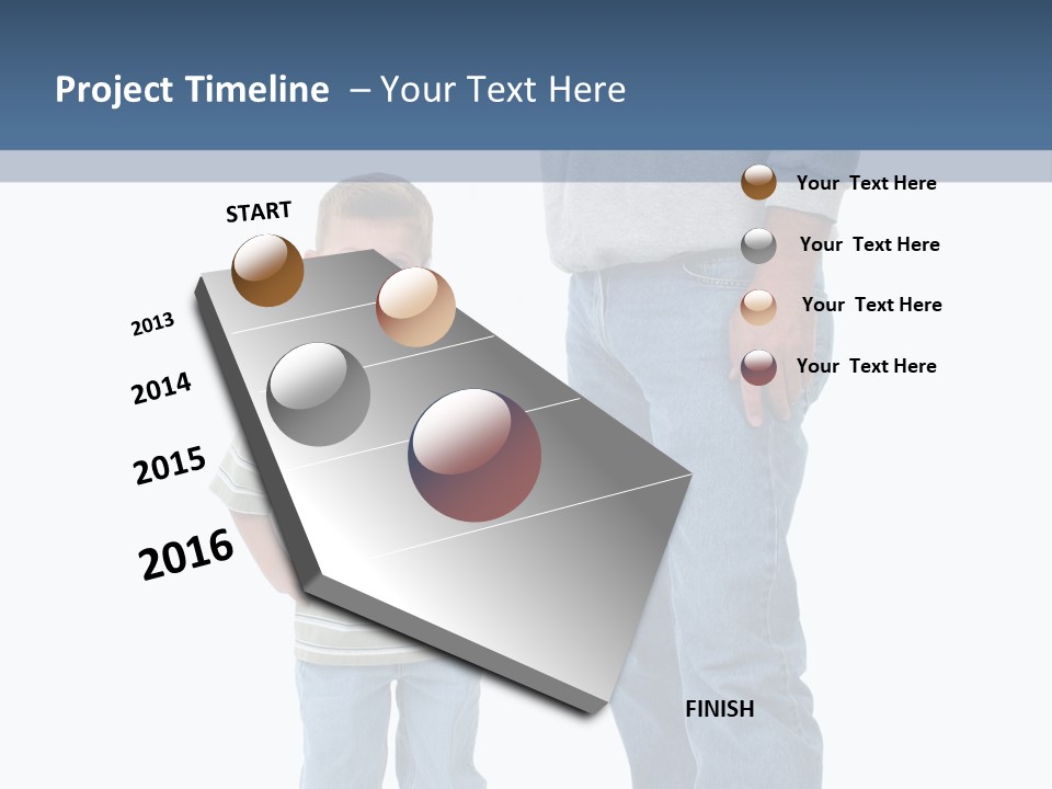Casual Boy Bald PowerPoint Template