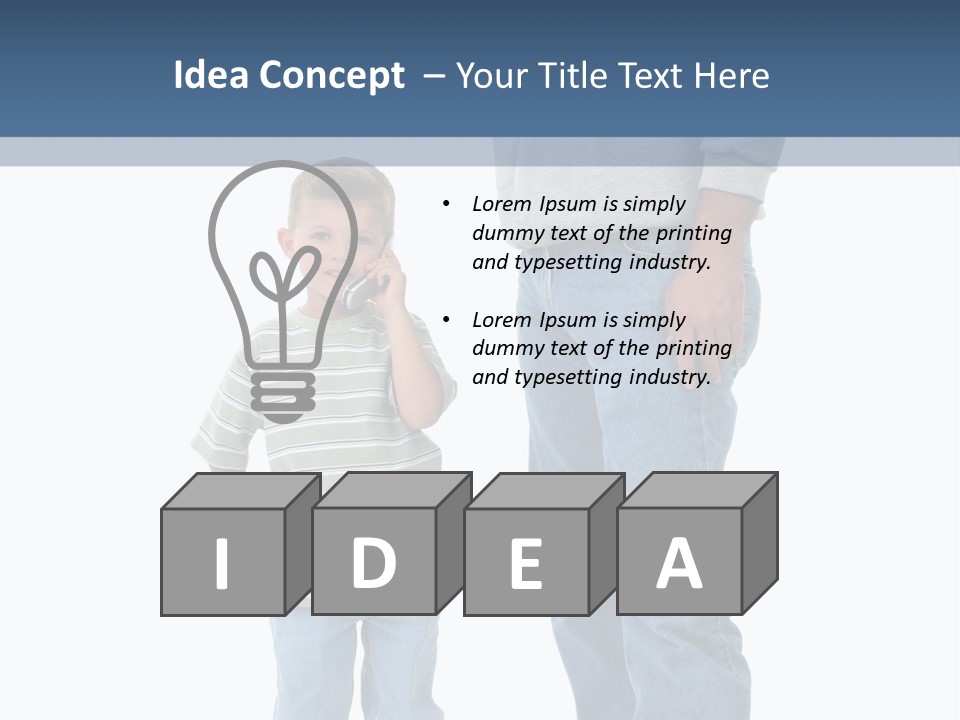 Casual Boy Bald PowerPoint Template