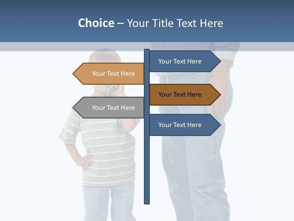 Casual Boy Bald PowerPoint Template