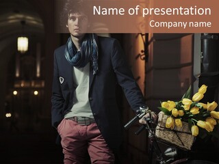 Valentine Businessman Cool PowerPoint Template