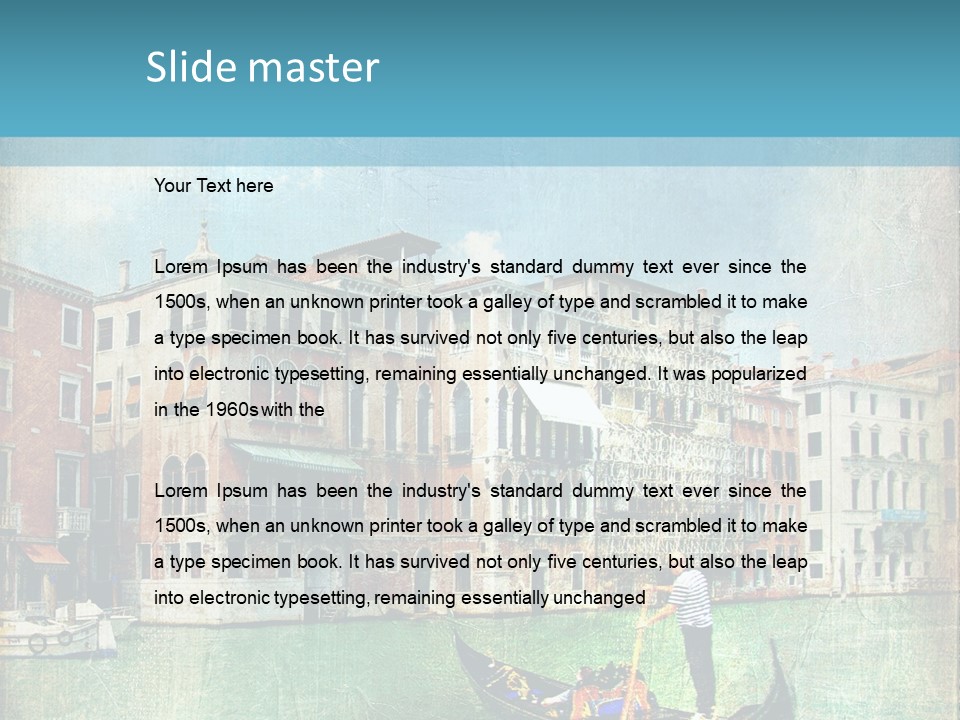 Sunset Pictorial Italy PowerPoint Template