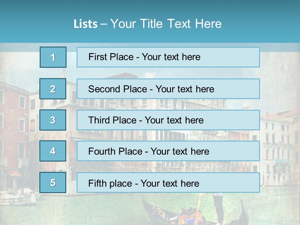 Sunset Pictorial Italy PowerPoint Template