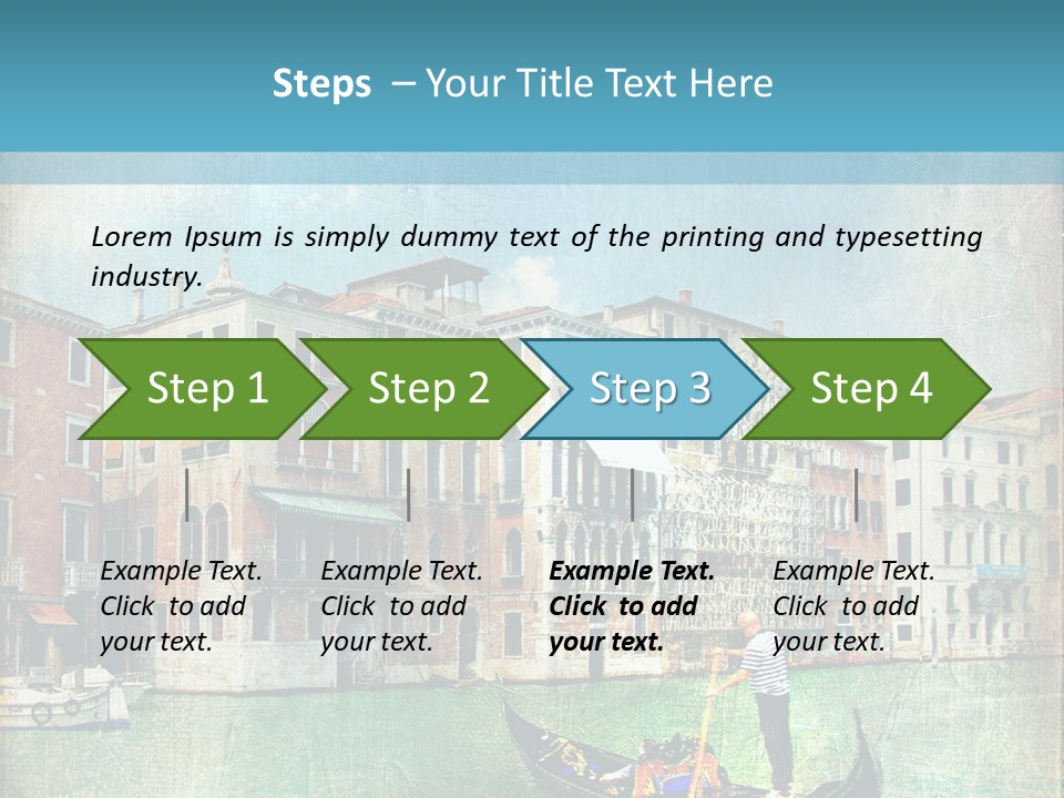 Sunset Pictorial Italy PowerPoint Template