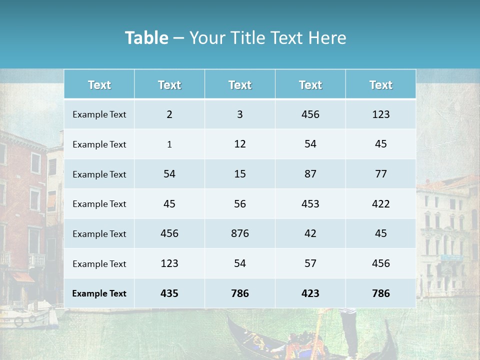 Sunset Pictorial Italy PowerPoint Template