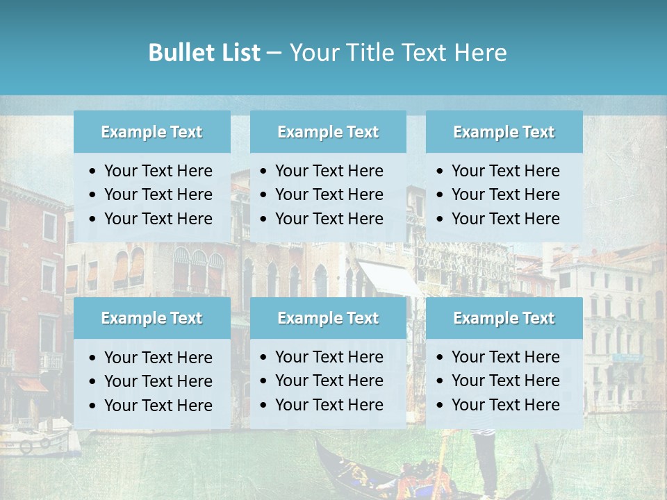 Sunset Pictorial Italy PowerPoint Template
