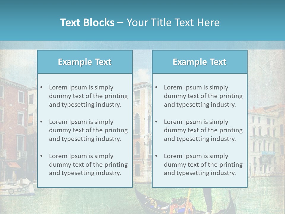 Sunset Pictorial Italy PowerPoint Template