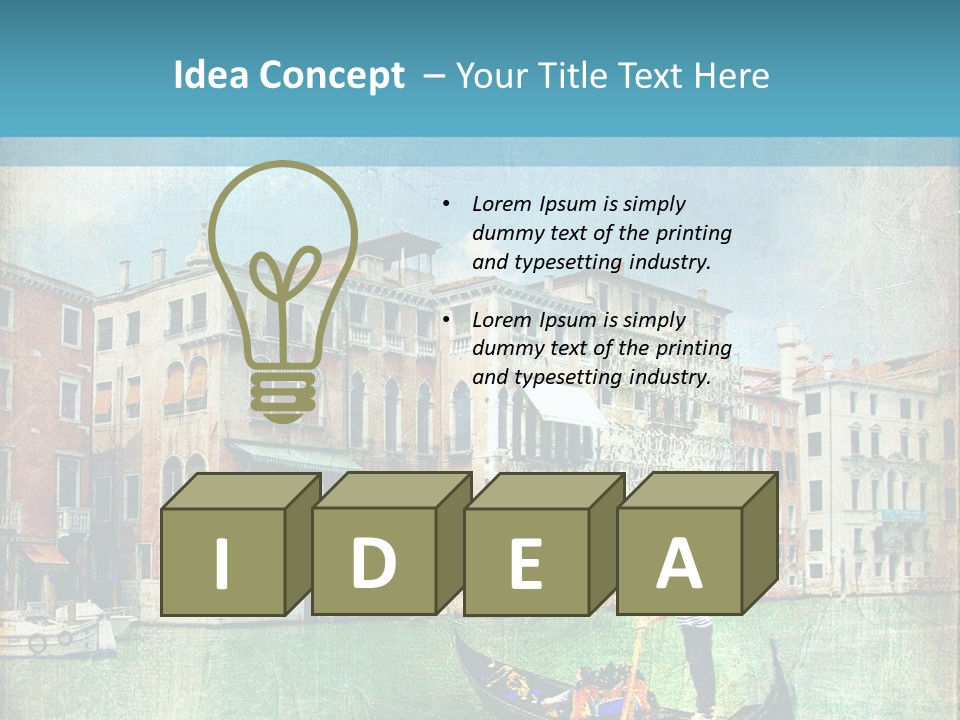 Sunset Pictorial Italy PowerPoint Template