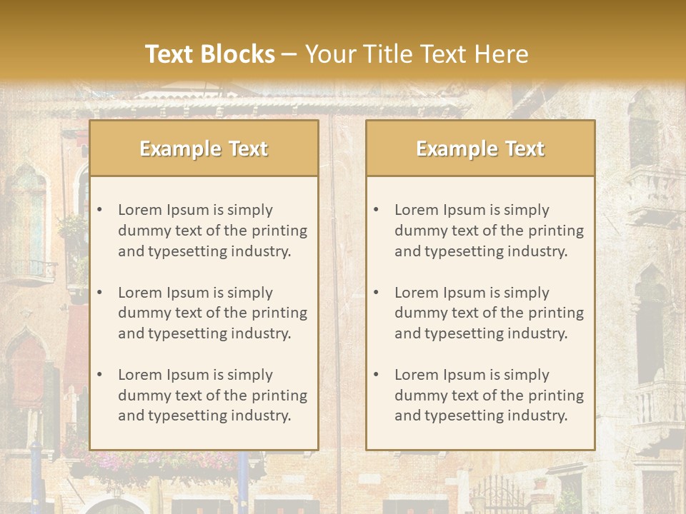 Vintage Holiday View PowerPoint Template