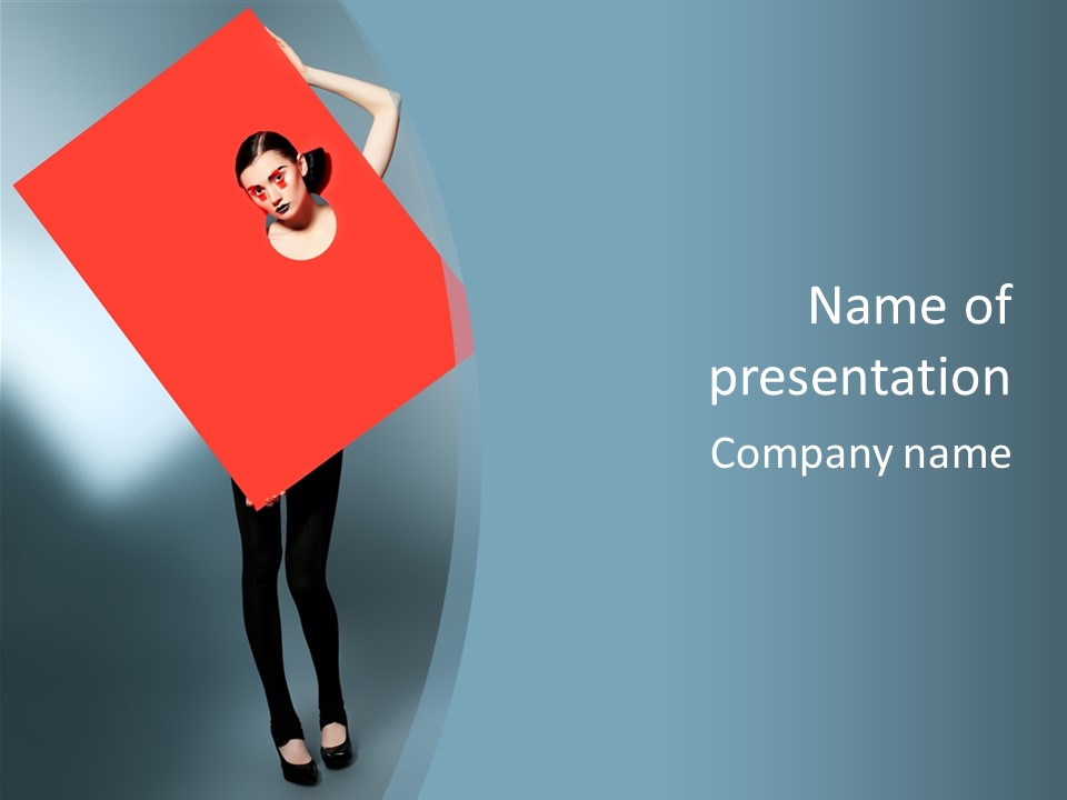 Model Red Fashion PowerPoint Template