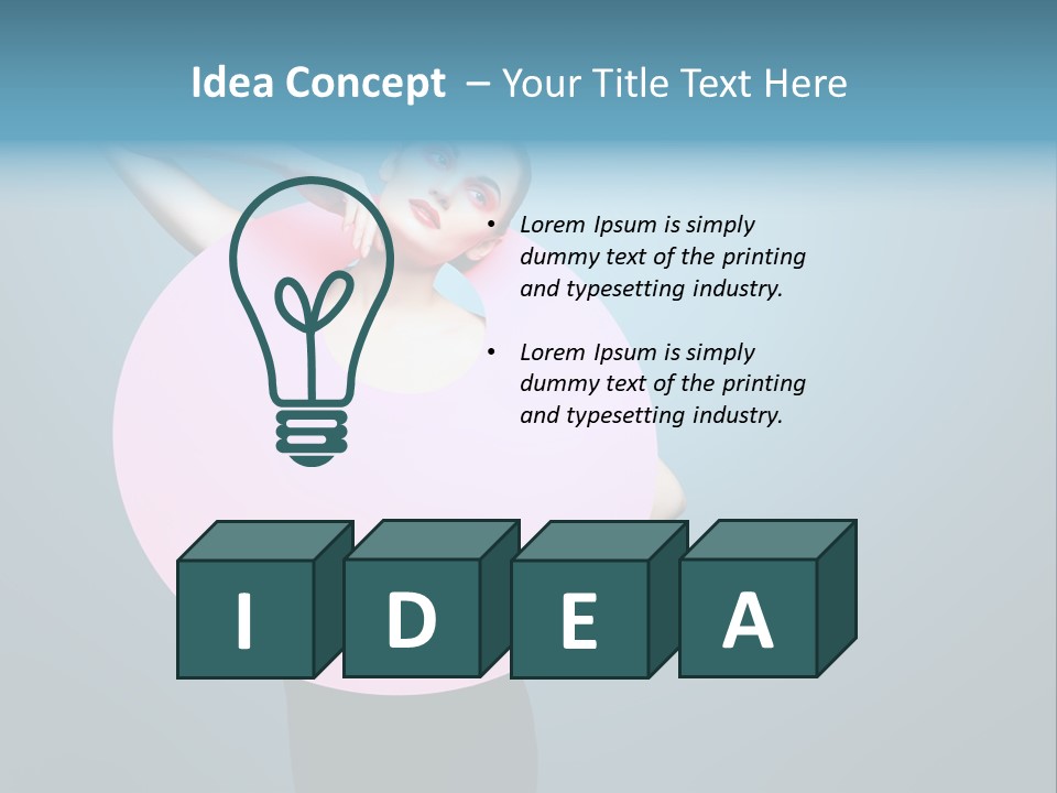 Eye Unusual Make Up PowerPoint Template