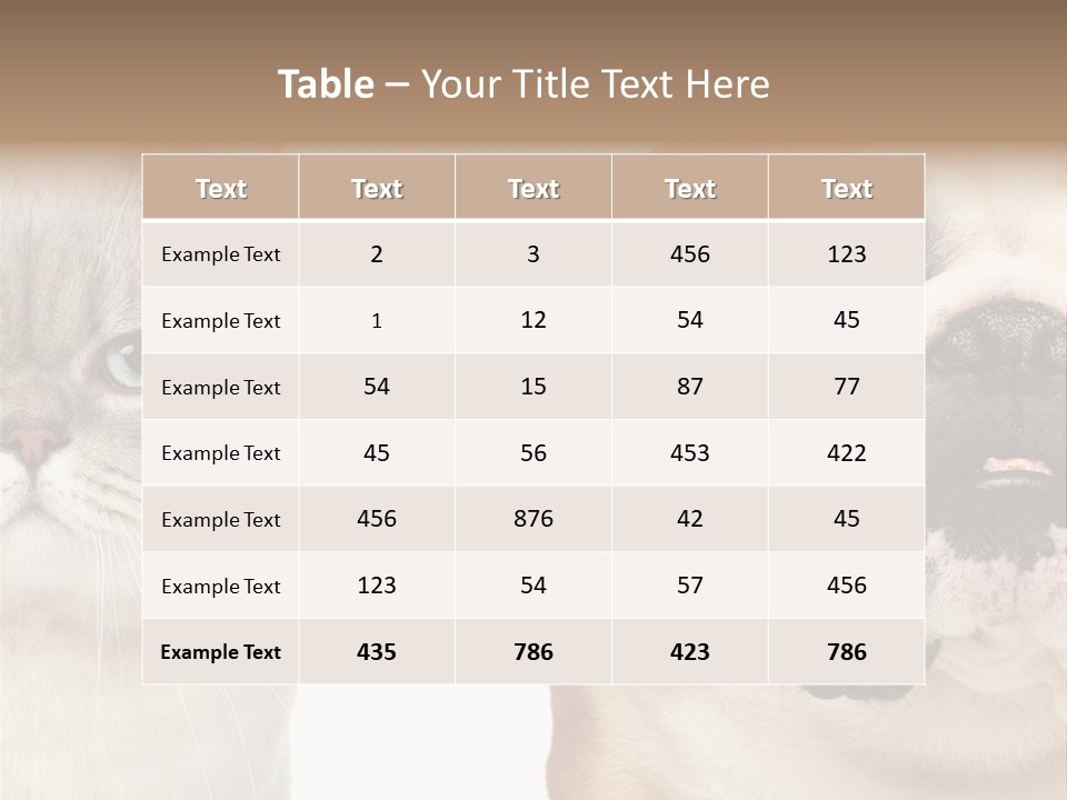 Brown Cat Eyes PowerPoint Template