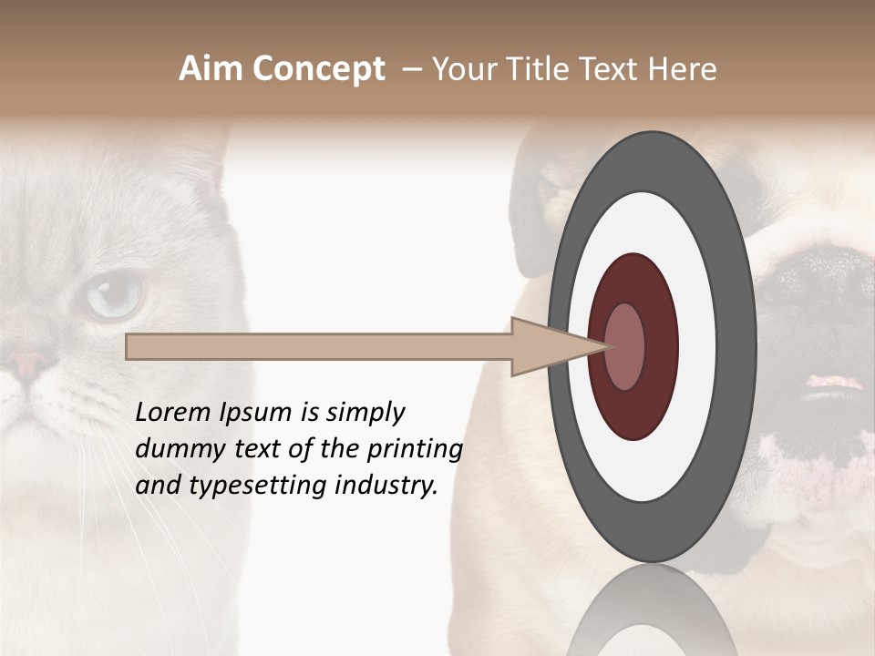 Brown Cat Eyes PowerPoint Template