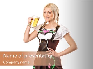 Staff Dress Girl PowerPoint Template