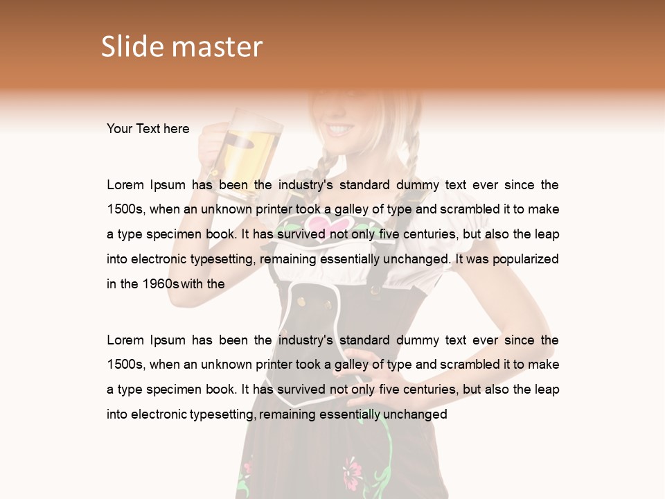 Staff Dress Girl PowerPoint Template