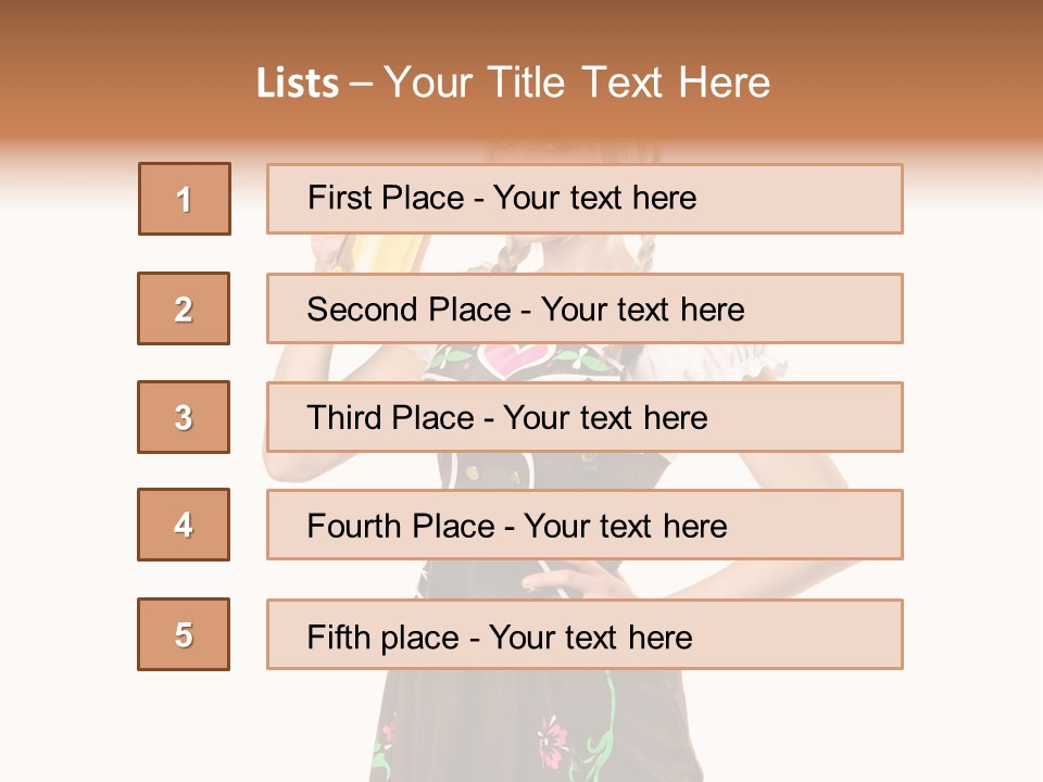 Staff Dress Girl PowerPoint Template