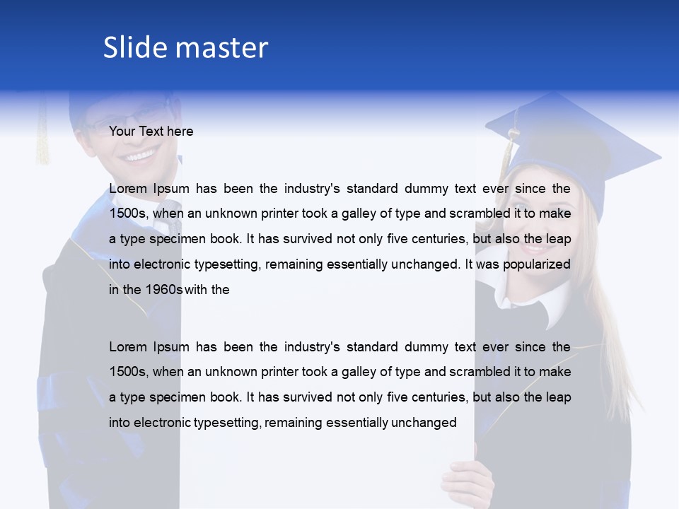 College Glasses Placard PowerPoint Template
