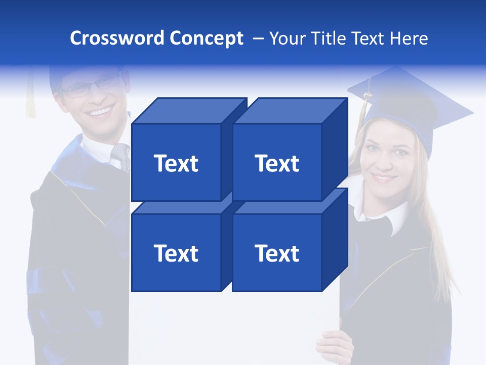 College Glasses Placard PowerPoint Template