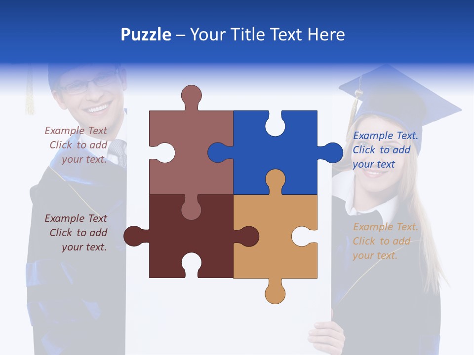 College Glasses Placard PowerPoint Template