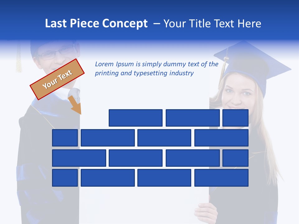 College Glasses Placard PowerPoint Template