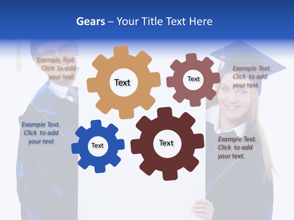 College Glasses Placard PowerPoint Template