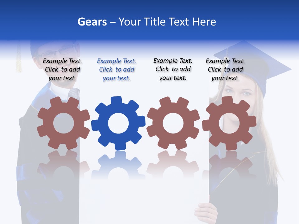 College Glasses Placard PowerPoint Template