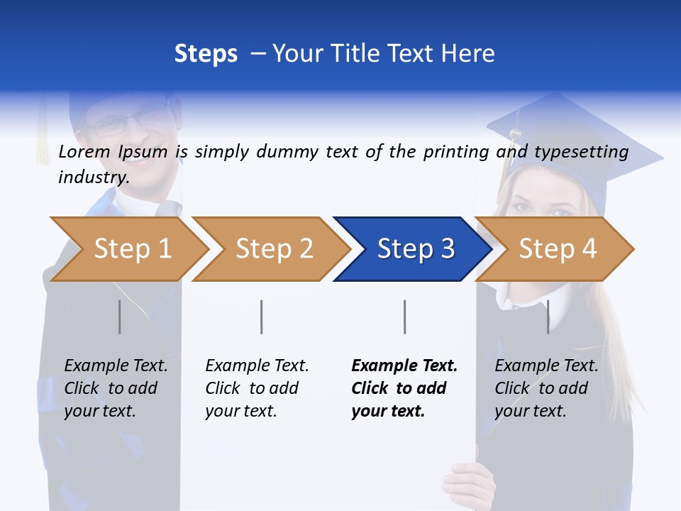 College Glasses Placard PowerPoint Template