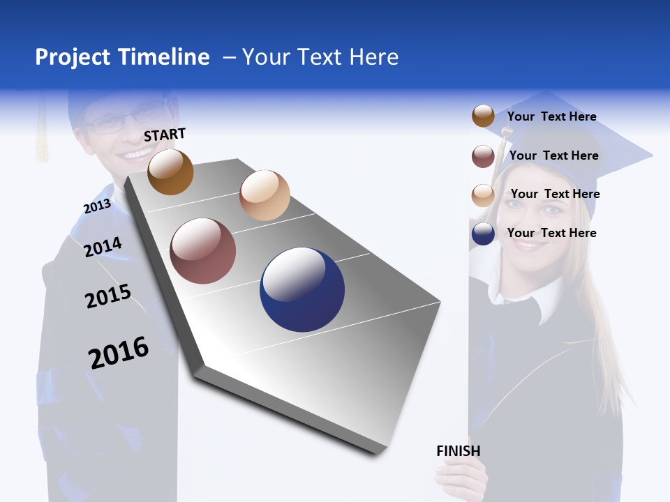 College Glasses Placard PowerPoint Template