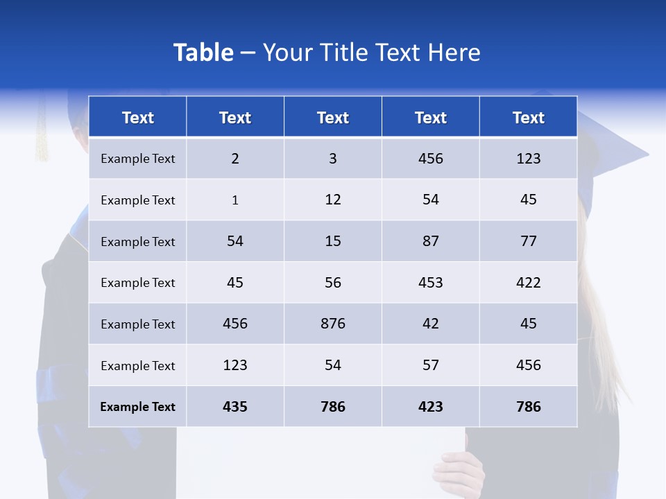 College Glasses Placard PowerPoint Template