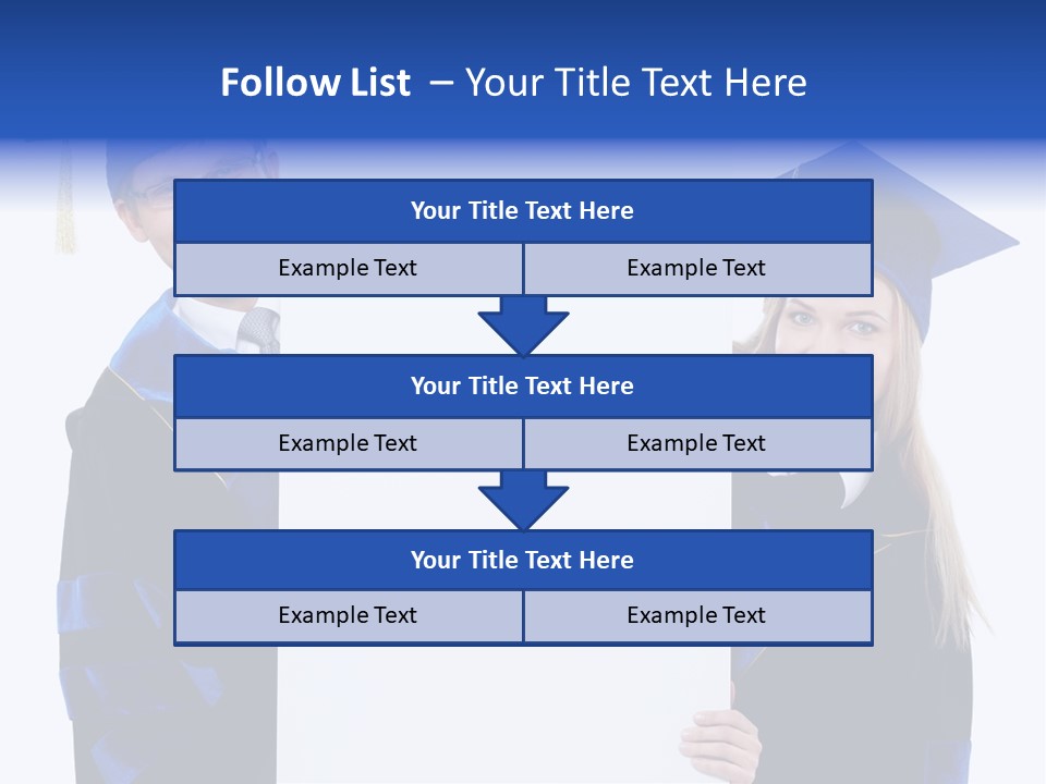 College Glasses Placard PowerPoint Template